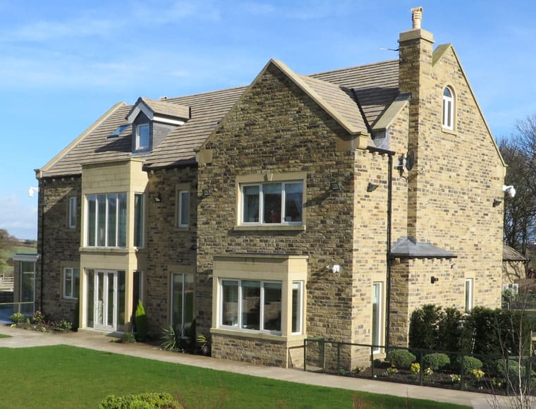 Yorkshire home clad in reclaimed stone